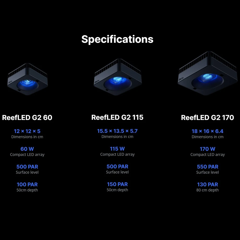 RedSea ReefLED G2 60/115/170 n - Aquarium Marine Lights avis et prix