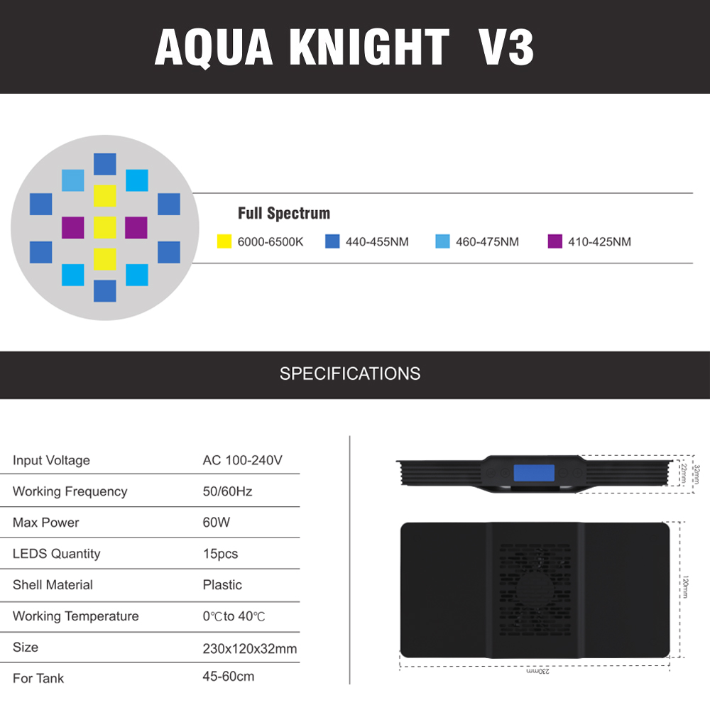 60W lumière d'aquarium récif m - Reef Lighting avis et prix